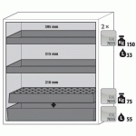 ARMOIRE SÉCURITÉ S-CLASSIC-90 S90.129.120 GRIS CLAIR