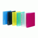 LOT DE 25 - CLASSEUR 4 ANNEAUX PLASTIFIÉ PROPYGLASS VIQUEL - DOS 3,5 CM - COULEURS TRANSLUCIDES ASSORTIES
