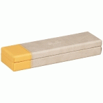 RHODIARAMA PLUMIER SIMILI CUIR ITALIEN 21X5,5X3 CM - BEIGE - LOT DE 2