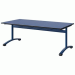 TABLE MALIBU 160X80 T3 DL STR ANTIB BLEU U525/NOIR BLEU 5005