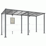 ABRI BUS MILAN 5 M - 2 BARDAGES LATÉRAUX - GRIS PROCITY - PROCITY