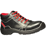 TEC SAFETY WORKWEAR - BASKETS HAUTE JANUS S3 SRC PU1D 0 % MÉTAL NOIR/ROUGE P43 - TEC SAFETY - CHA3A0909-43 - NOIR