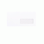 ENVELOPPE BLANCHE 110 X 220 MM 80 G AVEC FENÊTRE 35 X 100 MM - BOÎTE DE 500