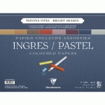 INGRES PASTEL BLOC SPIRALÉ 25F 30X40CM 130G - ASSORTIMENT VIF - LOT DE 5