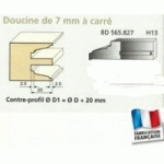 JEU DE 2 COUTEAUX CONTRE-PROFIL DOUCINE DE 7MM DESSUS
