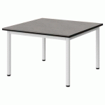 TABLE MALIBU 80X80CM T1 4P STRA BÉTON F186/NOIR BLC 9016