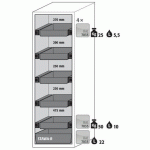 ARMOIRE S-PHOENIX TOUCHLESS-90 S90.196.060.075.FDAO GRIS - ASECOS