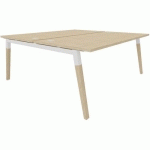 BENCH 2 POSTES 180X163CM DÉPART CHÊNE BLANC/BOIS DIALOGUE - BURONOMIC
