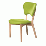 CHAUFFEUSE PIEDS BOIS TAPIOCA ASSISE PVC 9433 ABSINTHE - MANUTAN COLLECTIVITÉS