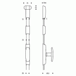 CRÉMONE 332 BLANC BOUTON CHROMÉ SANS TRINGLE - VACHETTE - 009909