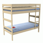 LIT SUPERPOSÉ DISSOCIABLE NOVA 80X190 CM-SOMMIER AGGLOMÉRÉ, BOIS NATUREL - MANUTAN COLLECTIVITÉS