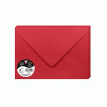 LOT DE 2 - PAQUET DE 20 ENVELOPPES POLLEN 162X229MM 120G/M² - ROUGE GROSEILLE