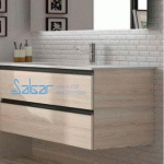 MEUBLE SUSPENDU 2 TIROIRS SPIRIT 800 EN CHÊNE NATUREL - SALGAR 22804