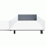 PANNEAU ACOUSTIQUE L 140 CM POUR BUREAUX BENCH - ARCH GRIS PERLE - FIXATION ANTHRACITE