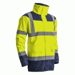 PARKA MATELASSÉE HAUTE VISIBILITÉ KETA JAUNE FLUO/MARINE T3XL - COVERGUARD - 7KETYXXXL