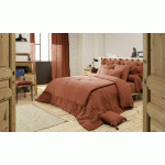 PARURE DE LIT GANYMÈDE  MARRON CUIVRÉ 240X220 CM