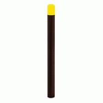 POTELET CARREFOUR ÉCOLE Ø76 MM - MARRON 8017/JAUNE1021 - PROCITY