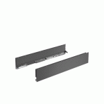 PROFILS DE CÔTÉ POUR TIROIR SIMPLE AVANTECH YOU EN ACIER - 20 PAIRES - H101MM L500MM ANTHRACITE HETTICH