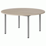 TABLE MALIBU Ø 120 T3 4P STRA ABS ACACIA/GRIS 9006