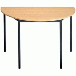 TABLE UNIVERSALIS DEMI-ROND 160X80 PLT HÊTRE/7016 ANTHRACITE