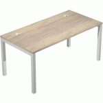 BUREAU PIED MÉTAL TRENDY 25MM - 160CM - CHÊNE CANADIEN GRIS - ARTARREDI