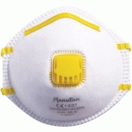 DEMI-MASQUE RESPIRATOIRE COQUE FFP1 + SOUPAPE + BLANC - MANUTAN EXPERT