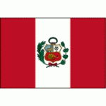 DRAPEAU PÉROU : DIMENSIONS - 50 X 75 CM