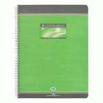 LOT DE 5 - CAHIER SPIRALE CONQUÉRANT SEPT A4+ 24 X 32 CM PETITS CARREAUX 180 PAGES