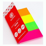 MARQUE-PAGES PAPIER BRUNEAU COULEURS NÉON - DISTRIBUTEUR DE 200 FEUILLES