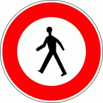 PANNEAU DE SIGNALISATION ACCÈS INTERDIT PIÉTONS-650MM-CL2 - KELIAS