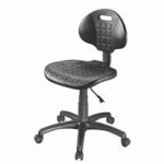 CHAISE D'ATELIER NARGO HAUT NOIR - AVEC ROULETTES