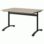 TABLE MALIBU 120X80 T5 DL ST ISOSON BEI 1460/BEIGE NOIR 9005