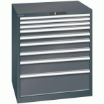 ARMOIRE NOIR 870X725X1000 AVEC 9 TIR. 200KG _ 78.704.060 - LISTA