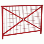BARRIÈRE LISBONNE 1.50 M STRUCTURE GRILLAGÉE ZINC ROUGE 3004 - PROCITY