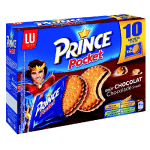 BISCUITS PRINCE POCKET LU AU CHOCOLAT, BOÎTE DE 10 SACHETS
