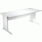 BUREAU DROIT AVEC PIEDS L EN BOIS VISUAL - 180 CM - BLANC - ARTARREDI
