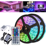 EINFEBEN - 10M BANDE LED, BANDE RUBAN LED RGB 5050 SMD, BANDE LED 60 LEDS, BANDE LED ÉTANCHE (IP65), AVEC TÉLÉCOMMANDE 44 BOUTONS - RGB