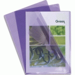 ETUI CARTON DE 100 POCHETTES COIN PVC LISSE HAUTE RÉSISTANCE 13/100E - A4 - VIOLET