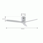 LUCANDE VENTILATEUR DE PLAFOND VINDUR, BLANC, DC, SILENCIEUX, Ø 132 CM