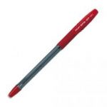 PILOT STYLO À BILLE POINTE MOYENNE ENCRE ROUGE CORPS TRANSPARENT AVEC GRIP ANTIDÉRAPANT + CAPUCHON BPS-GP