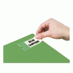 PORTE-ÉTIQUETTE ADHÉSIF 25 X 75 MM 3L TRANSPARENT - BOÎTE DE 120