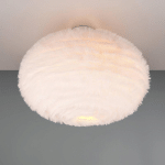 REALITY LEUCHTEN PLAFONNIER FURRY, Ø 50 CM, COULEUR SABLE, PELUCHE SYNTHÉTIQUE