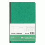 REGISTRE STANDARD RECETTES DÉPENSES 2 COLONNES EXACOMPTA 7730E - 19,5 X 32 CM 80 PAGES