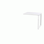 RETOUR P/TABLE OFFICE PRO PIED CARRE 80X60 CM BLC PIED BLC