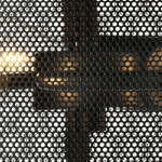 SEARCHLIGHT PLAFONNIER FISHNET EN MÉTAL NOIR