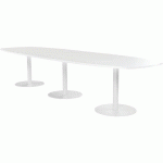 TAB. CONF. ELGA PIED PLATINE 360X113 CM PLT MÉLA BLANC/BLANC - MBA