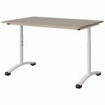 TABLE MALIBU 120X80 T3/T6 DL ST ABS CHÊNE 1146/BLC 9016 - MANUTAN EXPERT