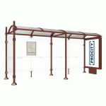 ABRI BUS PROVINCE 5 M CAISSON 1 BARDAGE CITY ASPECT CORTEN - PROCITY