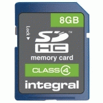 CARTE SDHC 8GO INTÉGRAL CLASS 4 - INTEGRAL
