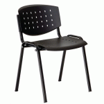 CHAISE DE SALLE À MANGER EN PLASTIQUE LAYER NOIRE